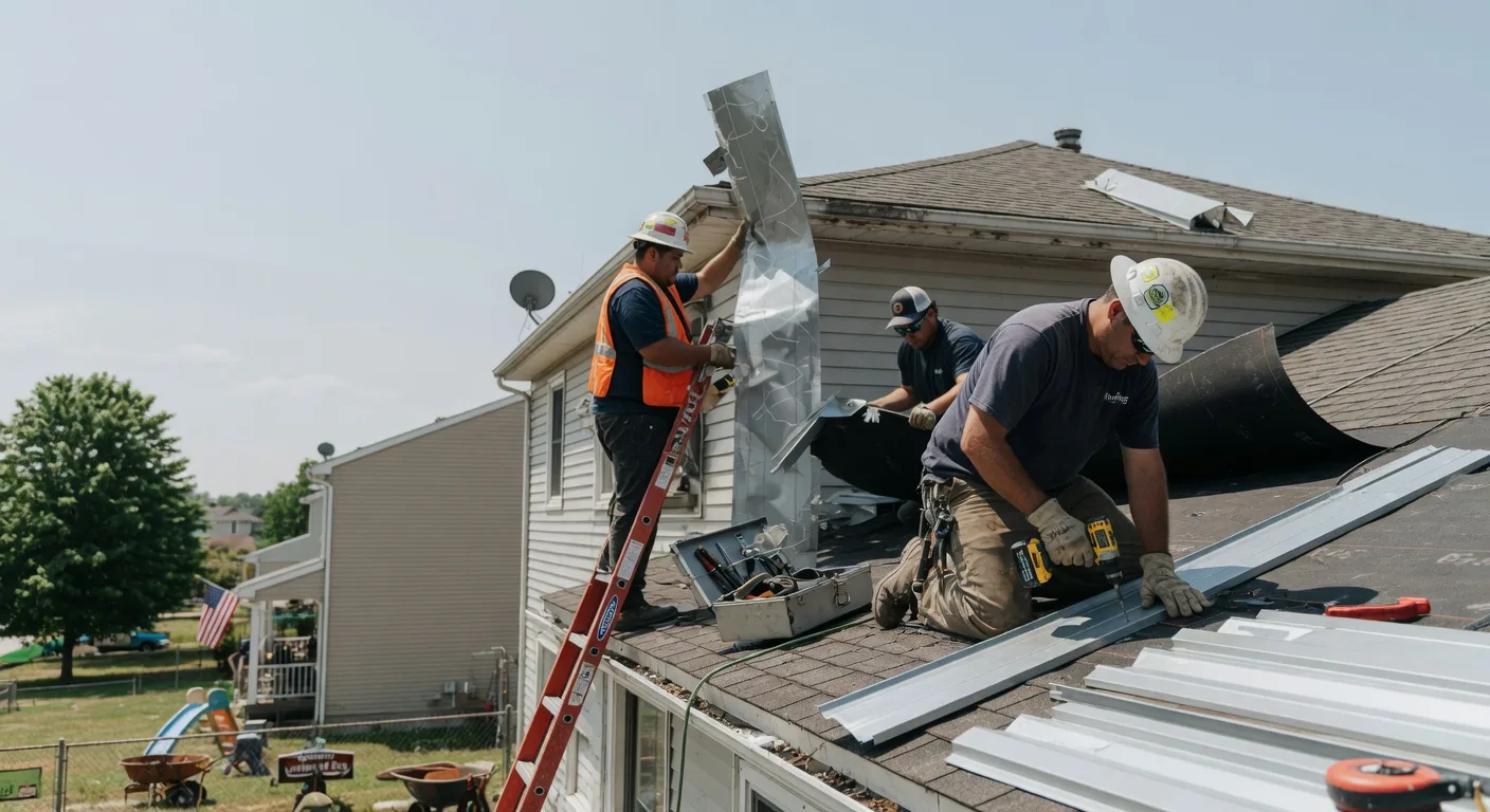 Storm Damage Metal Roof Repair in Chesterfield, NH